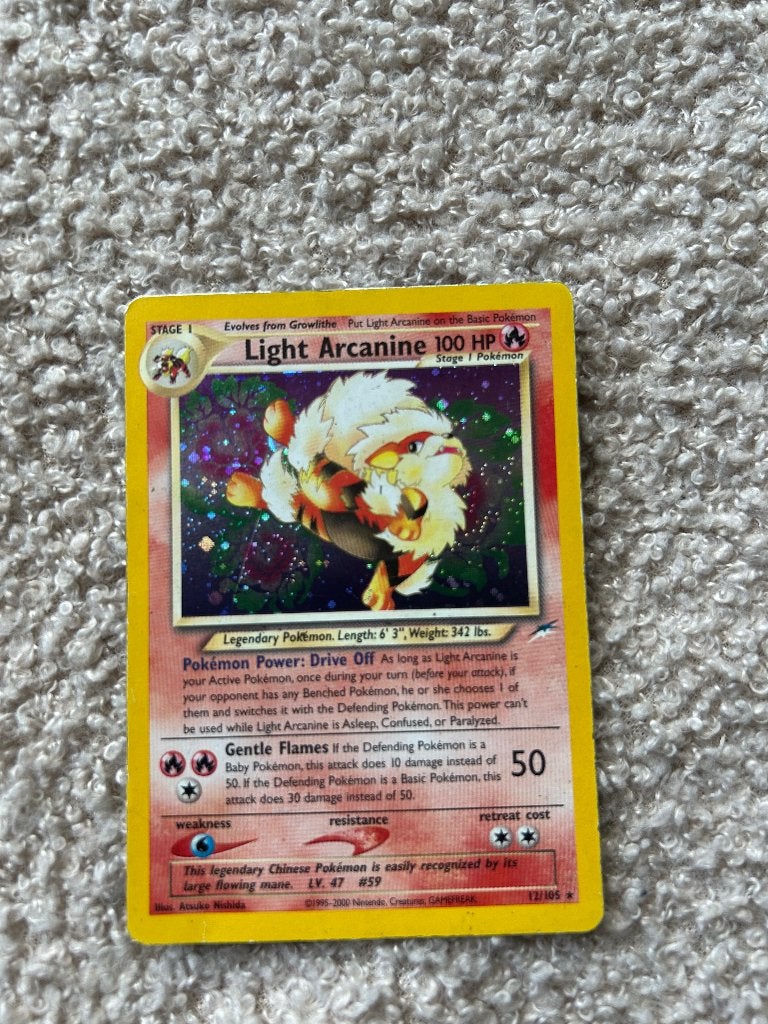 Light Arcanine holo 12/105, Verzamelen, Ophalen of Verzenden, Gebruikt, Speelkaart(en)