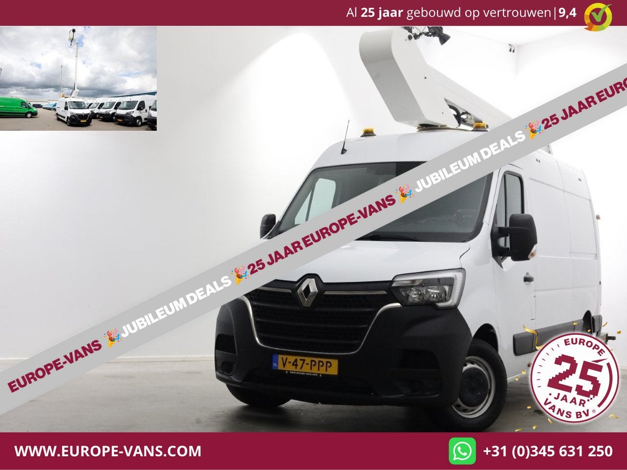 Renault Master T35 2.3 dCi 145pk L2H2 121FT Hoogwerker Werkh, Auto's, Bestelauto's, Voorwielaandrijving, 145 pk, Gebruikt, Euro 6