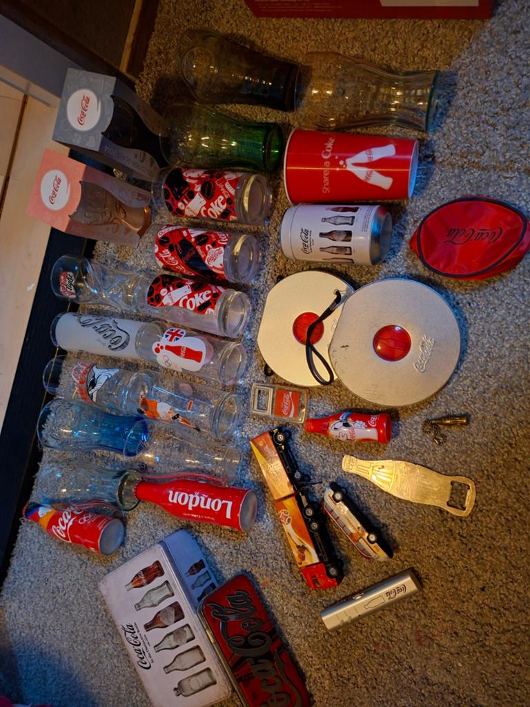 Grote Coca-Cola verzameling: glazen, blikken, reclame, Verzamelen, Merken en Reclamevoorwerpen, Ophalen of Verzenden
