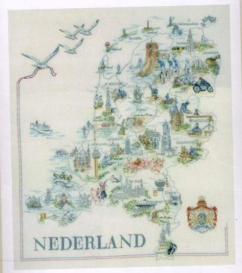 borduurpatroon Nederland schiermonnikoog schelpen Japan, Ophalen of Verzenden, Zo goed als nieuw, Handborduren, Patroon