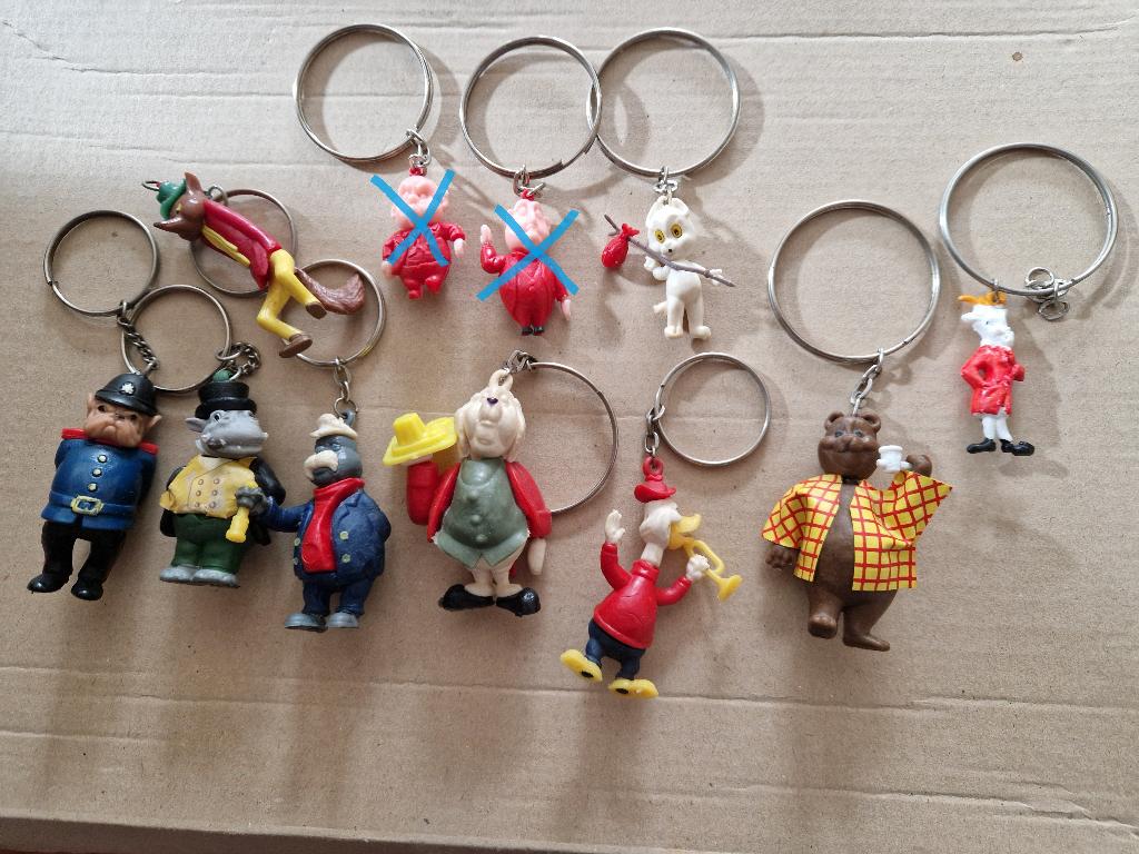 9 Bommelsaga karakters Marten Toonder - Bommel Tom Poes, Verzenden, Zo goed als nieuw, Knuffel of Figuurtje