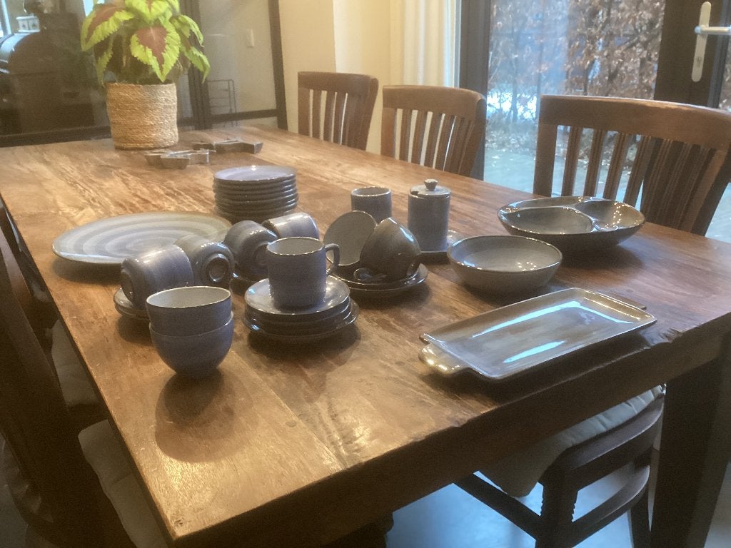 Mooi blauw koffie- en thee servies, Ophalen, Zo goed als nieuw, Overige stijlen, Kop(pen) en/of Schotel(s)