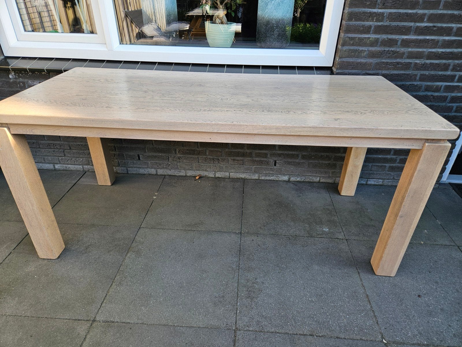 Stevige eiken eettafel - 180x80x78 cm, Ophalen