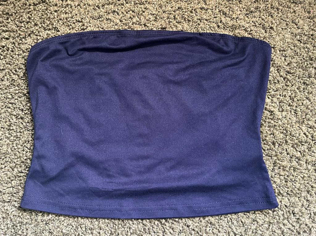 Donkerblauw Bandeautop Maat S - nieuw, Kleding | Dames, Blauw, Nieuw, Ophalen of Verzenden, Maat 36 (S)