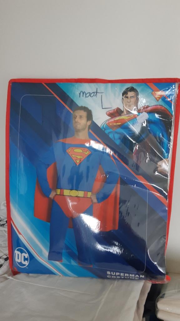 Feestkleding Superman Superhero, Ophalen of Verzenden, Overige thema's, Kleding, Maat 56/58 (XL)