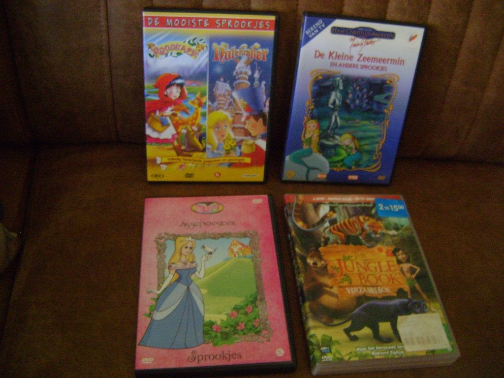 4x DVD's Kinderen / Sprookjes, Alle leeftijden, Ophalen of Verzenden, Gebruikt