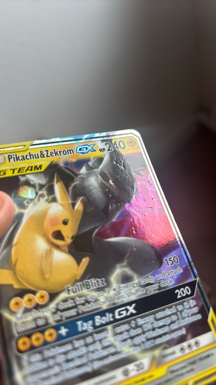 Pikachu & Zekrom GX 33, Verzenden, Gebruikt, Losse kaart, Foil
