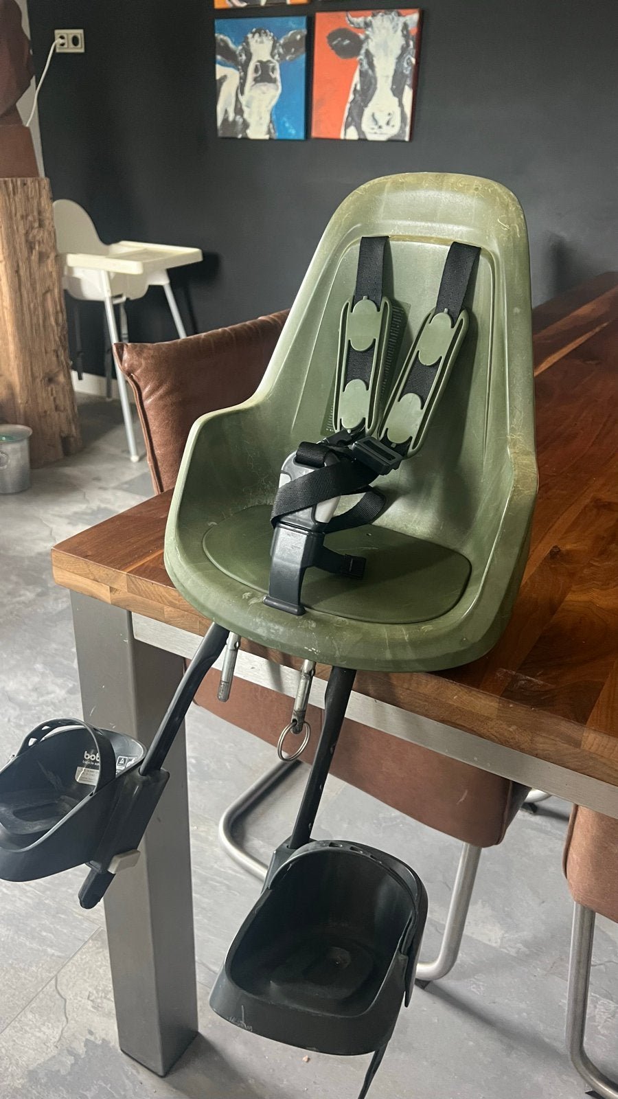 Bobike fietszitje met windscherm, Voorzitje, Ophalen of Verzenden, 0 t/m 13 kg, Gebruikt