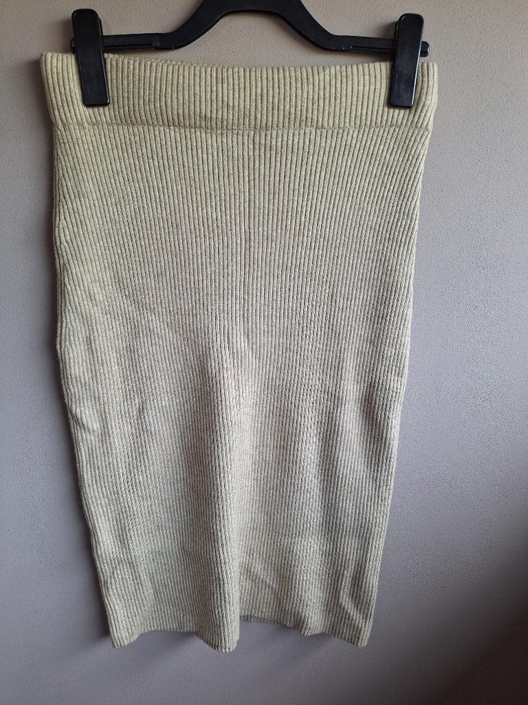 Nieuwe lichtbruine ribbel stretch rok van Vila, maat XL, Vila, Maat 46/48 (XL) of groter, Nieuw, Ophalen of Verzenden