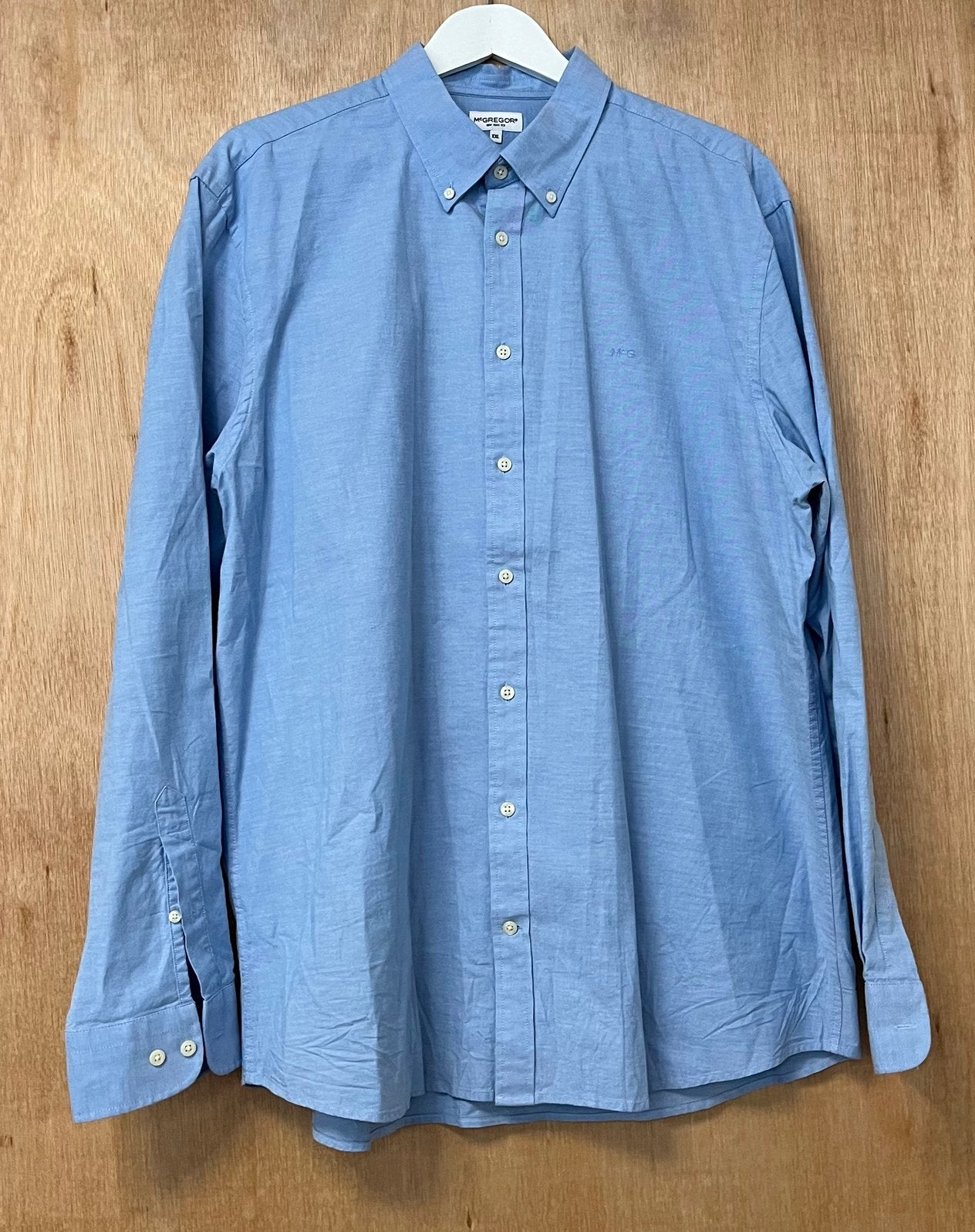McGregor regular fit elegant overhemd blauw - Maat XXL / 2XL, Ophalen of Verzenden, Zo goed als nieuw, Blauw, Overige halswijdtes