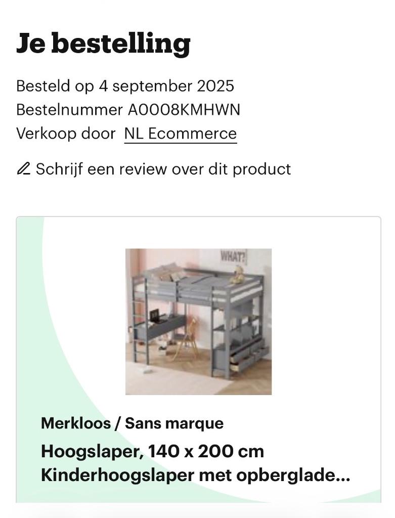 Hoogslaper / twijfelaar, Huis en Inrichting, Slaapkamer | Stapelbedden en Hoogslapers, Ophalen, Hoogslaper, 160 tot 180 cm, 140 cm