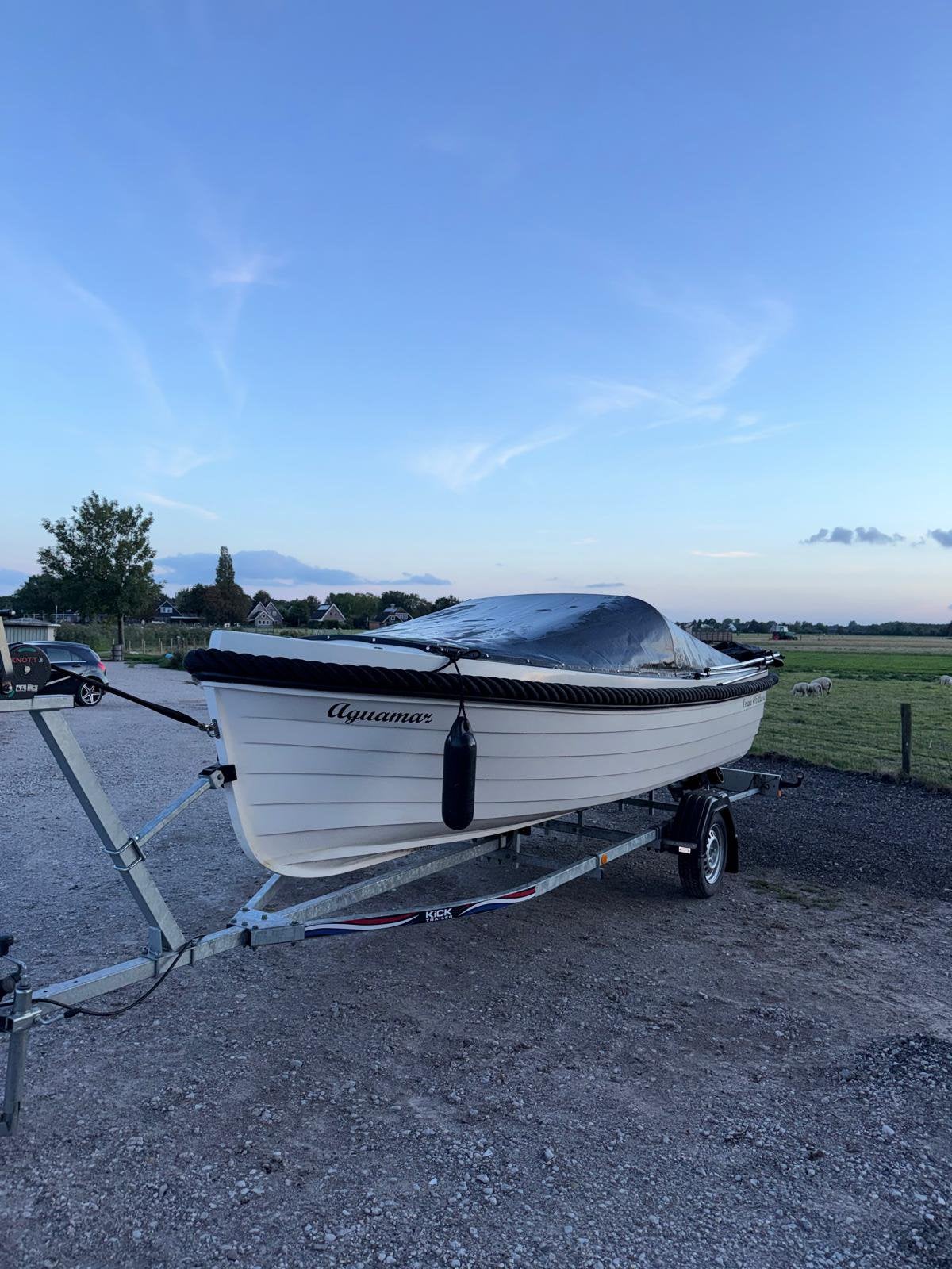 Verano 495 Classic sloep, super complete set met trailer, Ophalen, Zo goed als nieuw, Benzine