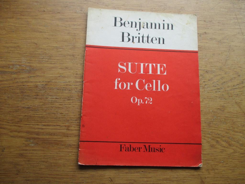 BENJAMIN BRITTEN - SUITE FOR CELLO - OP. 72, Gebruikt, Klassiek, Ophalen of Verzenden, Artiest of Componist
