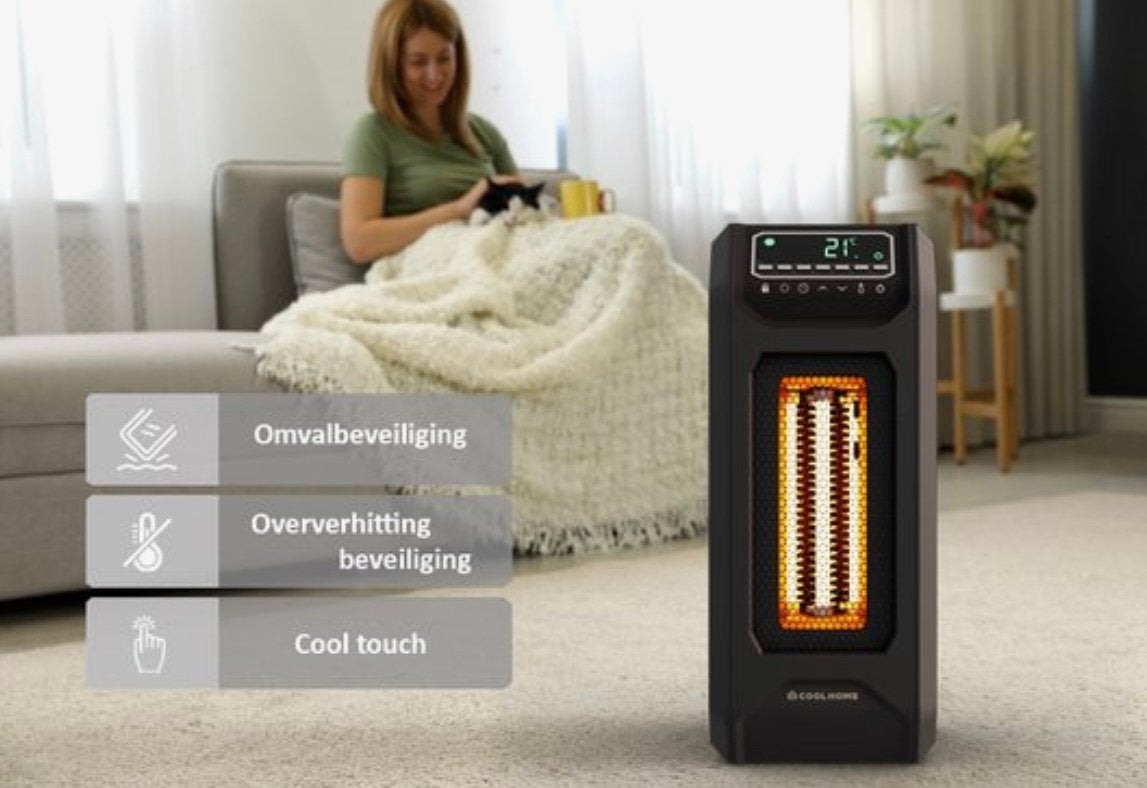Coolhome IH22 infrarood heater Nieuw, 30 tot 80 cm, Minder dan 60 cm, Ophalen of Verzenden, Kachel