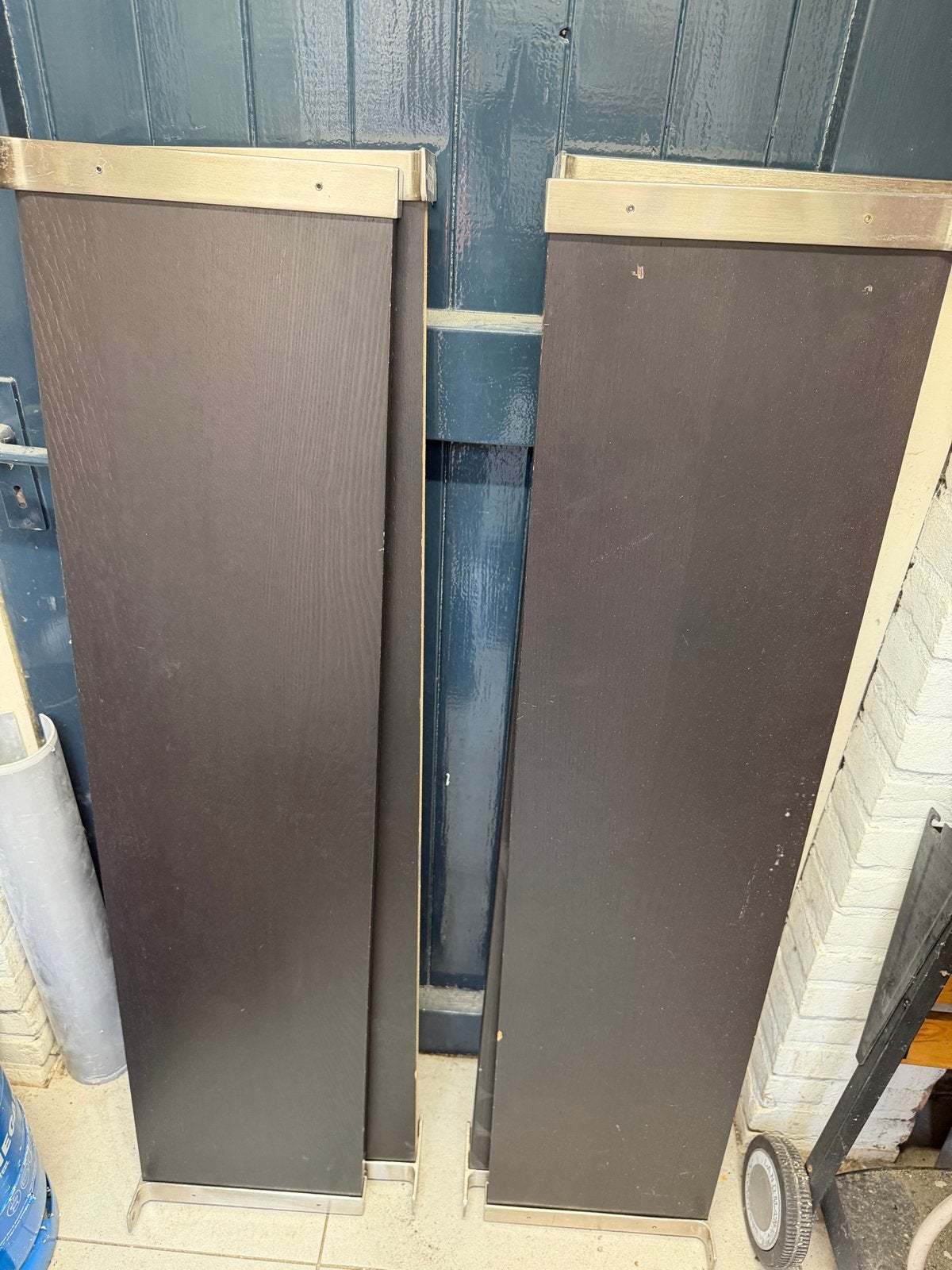 4x IKEA Bergshult plank 120x28 cm - Donkerbruin, Ophalen, Gebruikt