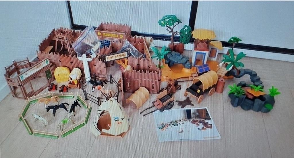 Grote Playmobil Western Collectie: Fort Randall & Meer, Ophalen, Gebruikt, Complete set