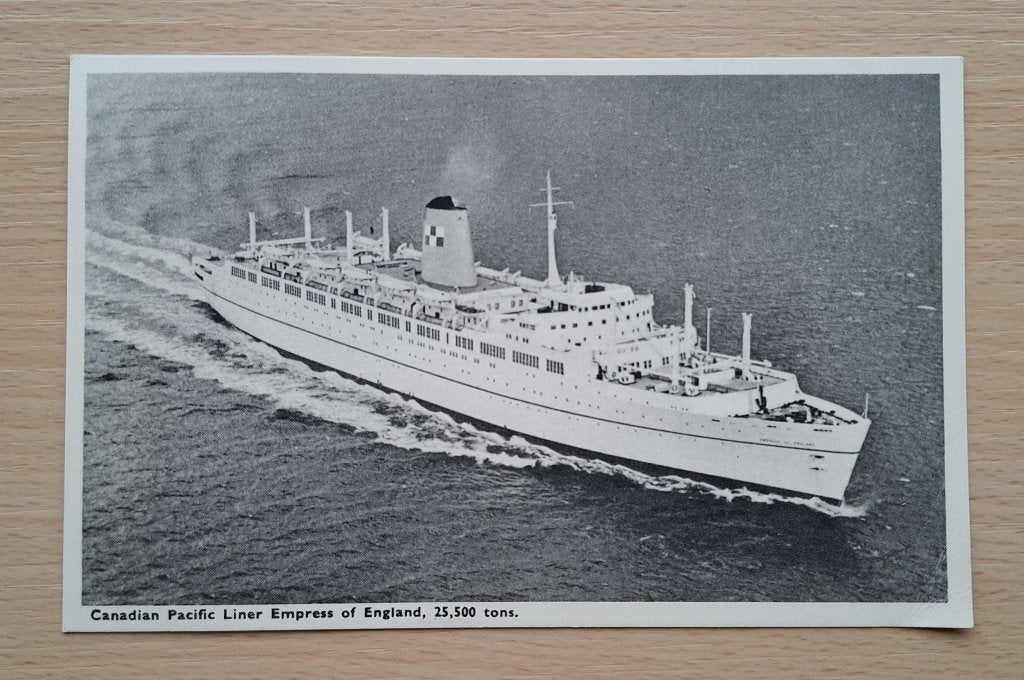 Ansichtkaart Canadian Pacific Liner Empress of England, Verzenden, Zo goed als nieuw, Motorboot, Kaart, Foto of Prent