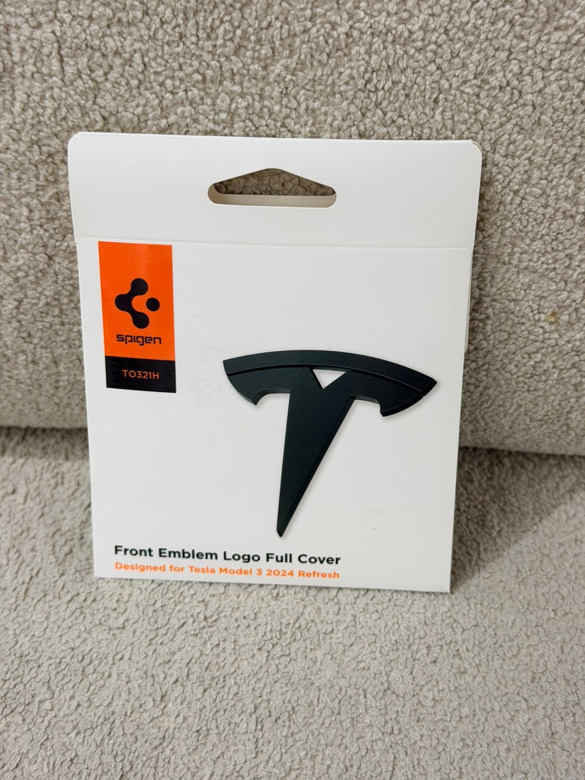 Spigen Zwart Tesla Voorembleem Model 3 Highland, Ophalen of Verzenden, Nieuw