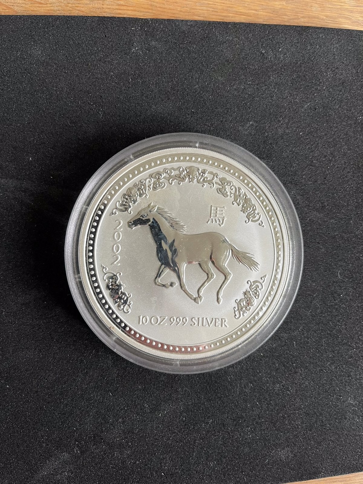 Lunar 1 serie 10 oz paard 2002, Verzenden, Zilver