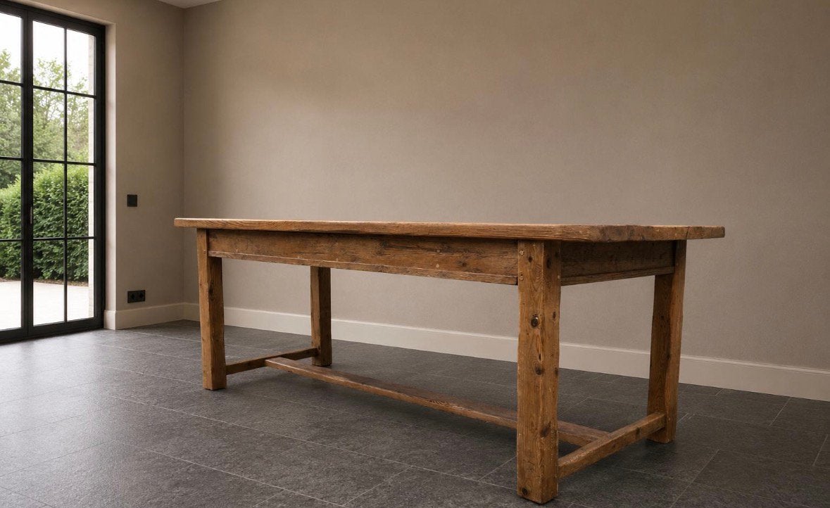 Prachtige Elmwood eettafel/ oud hout, Ophalen, Gebruikt, 70 tot 120 cm
