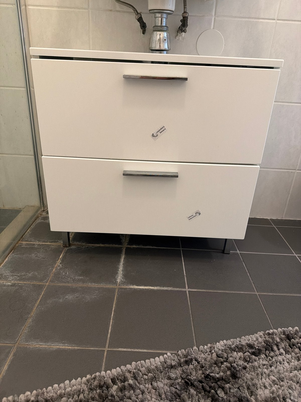Wastafelonderkast met twee lades, Ophalen, Gebruikt, 50 tot 100 cm, Minder dan 100 cm