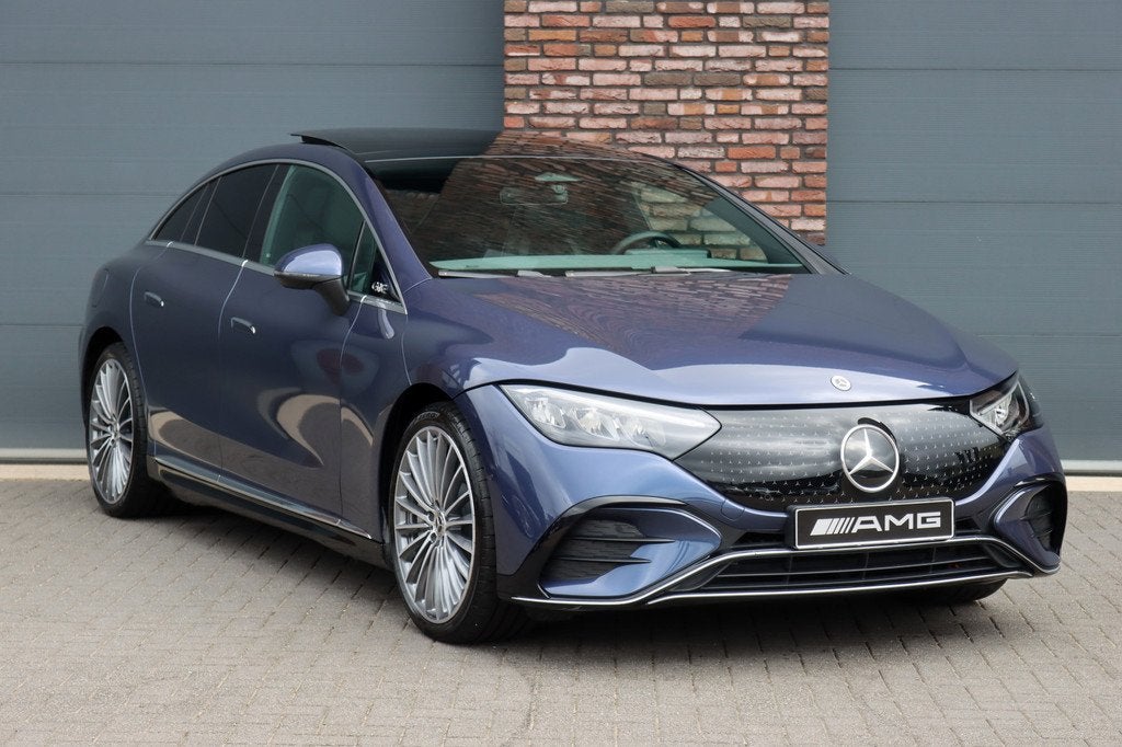 Mercedes-Benz EQE 300 AMG Line 90 kWh | Airmatic | Distronic, Auto's, Mercedes-Benz, 12 maanden, Achterwielaandrijving, Zwart