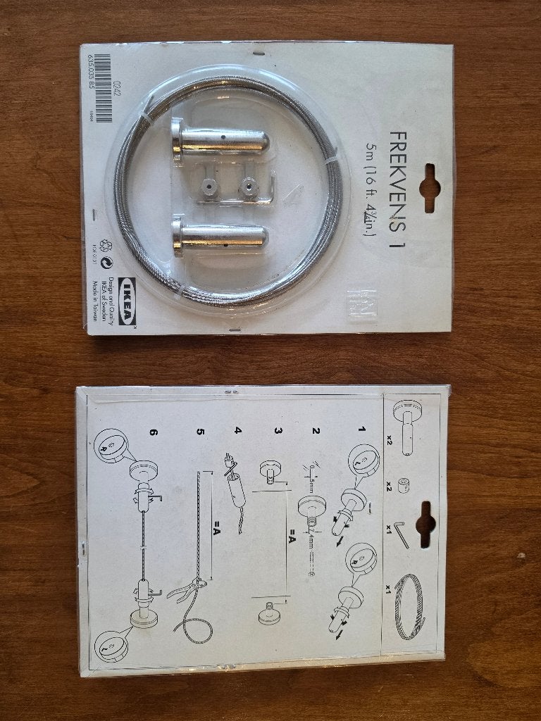 IKEA FREKVENS 1 ophangsysteem 5m 635.035.85 nieuw, Metaal, Nieuw, Ophalen of Verzenden, In te korten