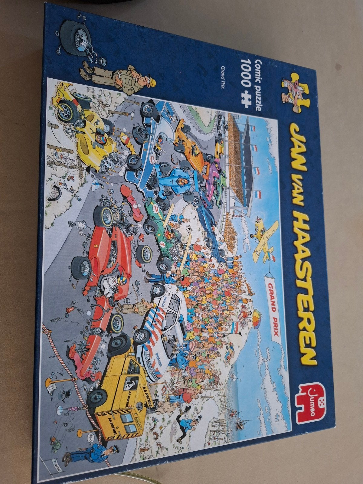 jan van haasteren puzzel grand prix, Ophalen of Verzenden, 500 t/m 1500 stukjes, Zo goed als nieuw