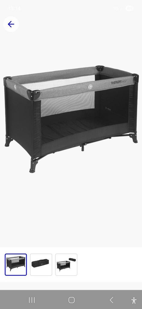 Baby campingbed 60 x 120 - Titaniumbaby, Kinderen en Baby's, Babywiegjes en Ledikanten, Ophalen, Reisbedje