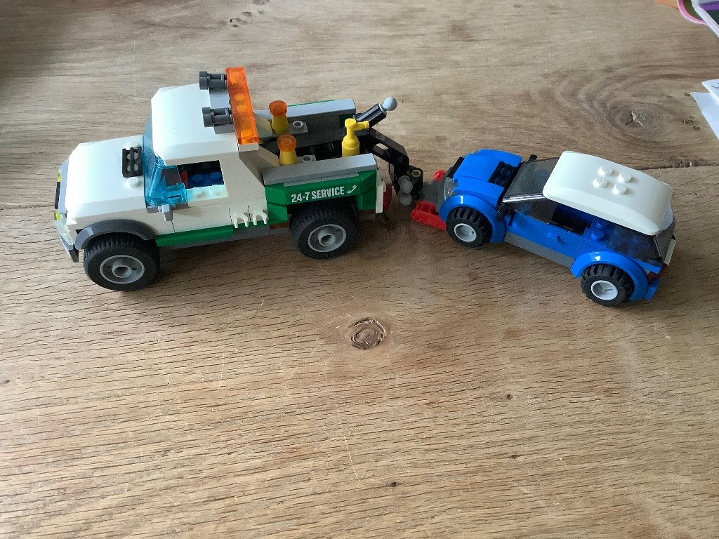 Lego City Takelwagen met auto (compleet), Lego, Ophalen of Verzenden, Compleet, Complete set