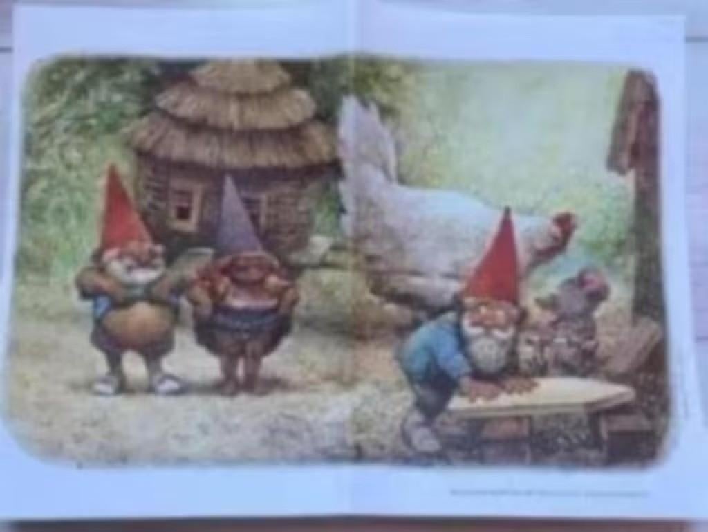rien Poortvliet illustratie/ poster:de kabouter ( vakantie), Verzamelen, Ophalen of Verzenden, Zo goed als nieuw