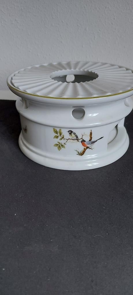 Schattig Porseleinen theelichtje,met vogeltjes en vlinders, Ophalen of Verzenden, Porselein, Overige stijlen, Overige typen