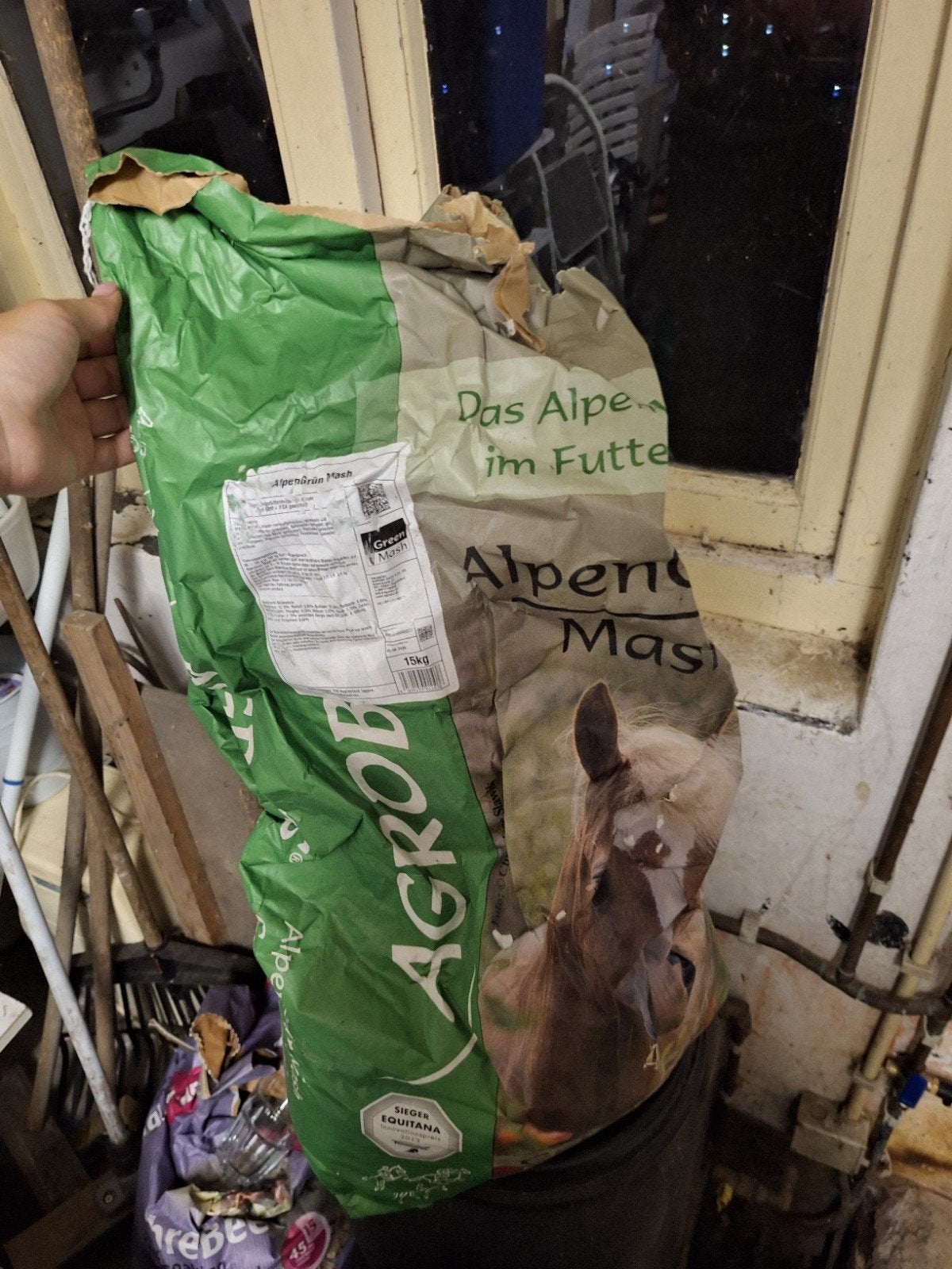 Agrobs Alpengrün mash 14 kg 12/08 geopend, Dieren en Toebehoren, Ophalen, Zo goed als nieuw, Overige disciplines