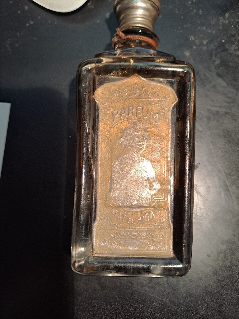 Antiek Arabisch parfumflesje "Fatat El Higal", Ophalen of Verzenden, Gebruikt, Parfumfles