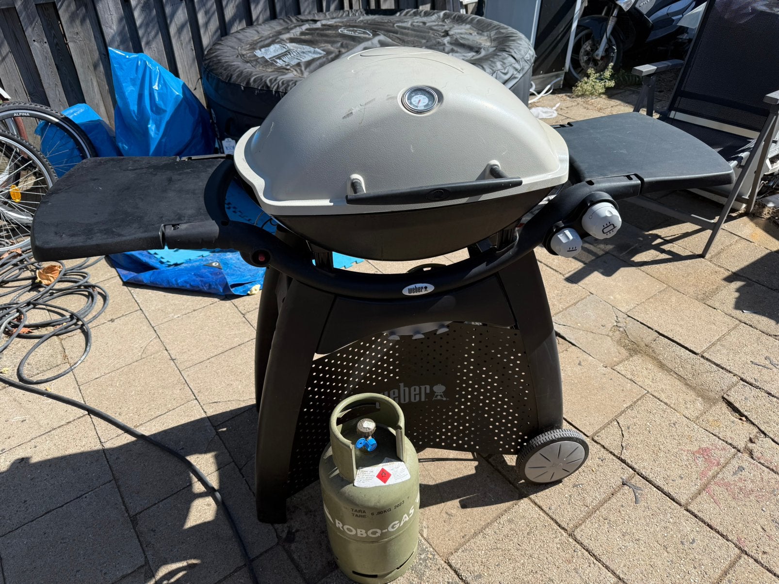Gas bbq Weber, Tuin en Terras, Ophalen, Gebruikt