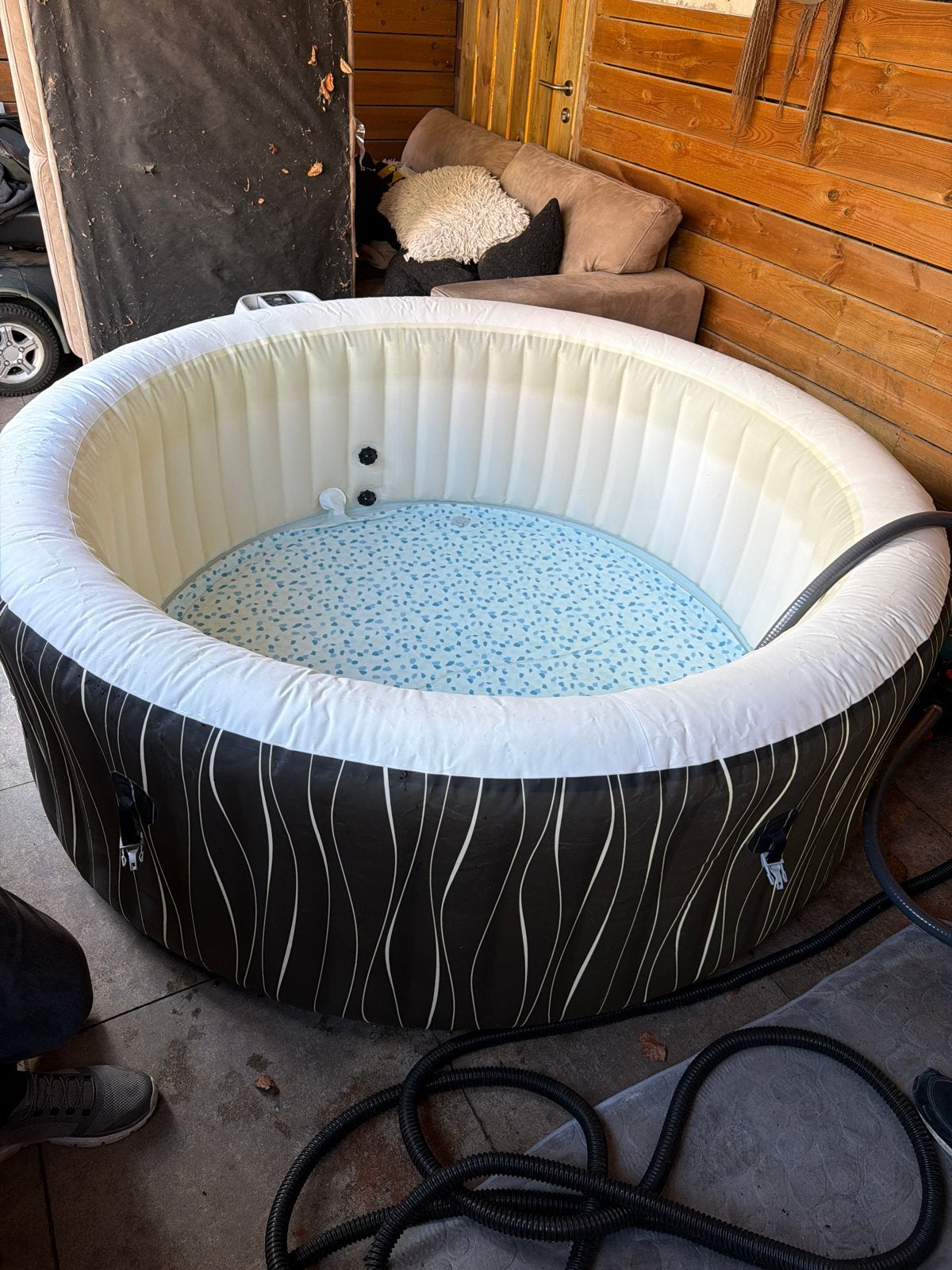 Opblaasbare Jacuzzi / Spa - 2jr gebruikt, Ophalen, Minder dan 80 cm, Rond, Opzetzwembad