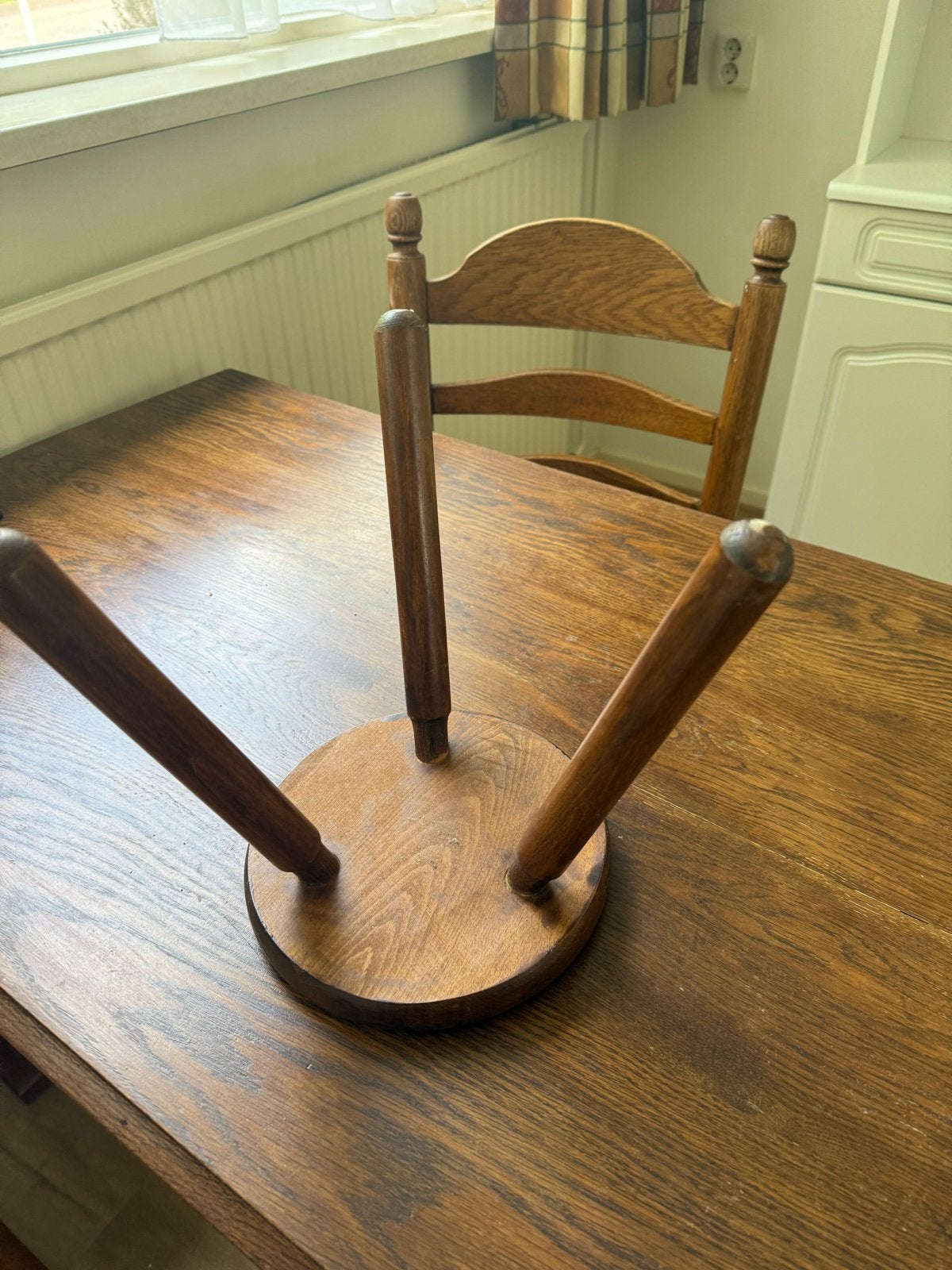 Vintage houten krukje - Gebruikt, Ophalen, Gebruikt, Hout