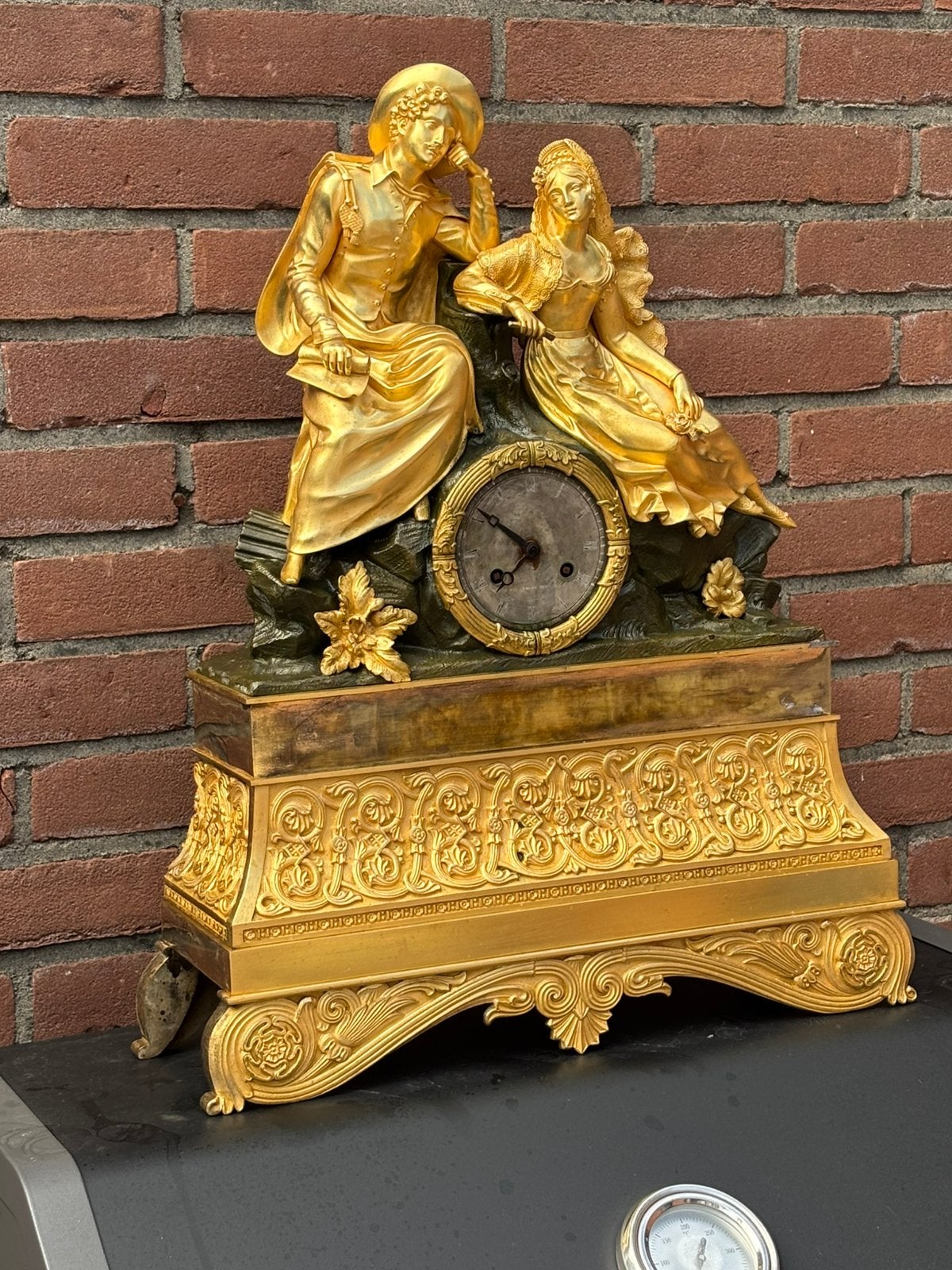 Bronzen klok, Antiek en Kunst, Antiek | Klokken, Ophalen of Verzenden