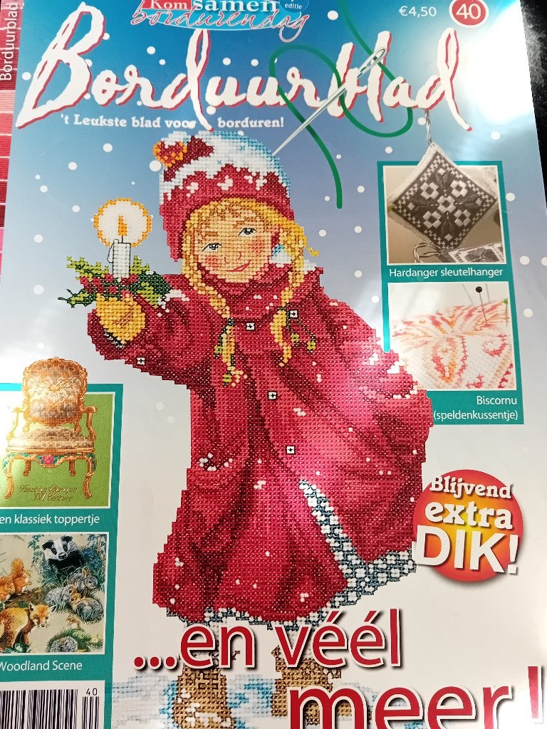 Borduurblad nr. 40, Hobby en Vrije tijd, Borduren en Borduurmachines, Ophalen of Verzenden, Nieuw, Patroon