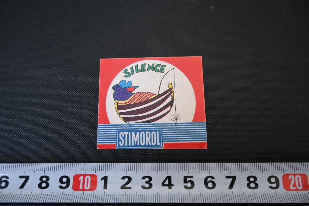 sticker kauwgom STIMOROL chewing gum silence, Verzamelen, Ophalen, Zo goed als nieuw