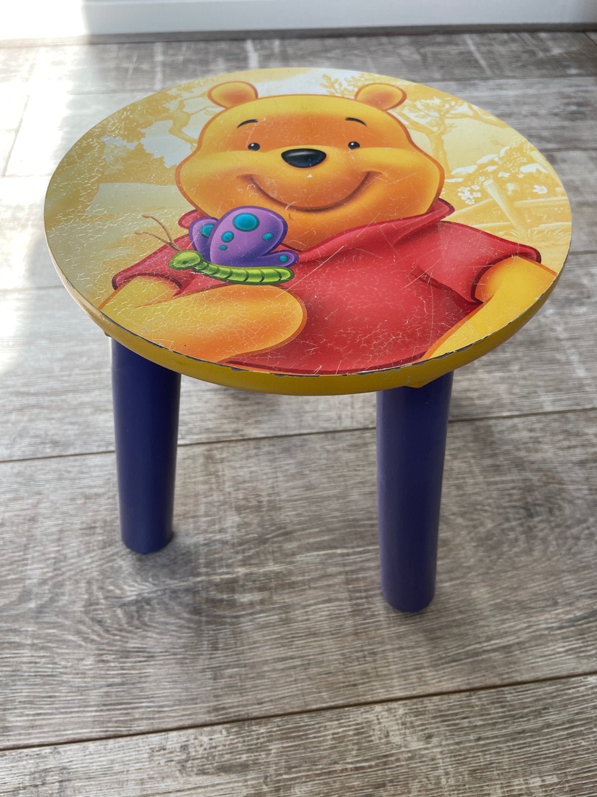 Winnie de Poeh krukje voor kinderen, Ophalen, Gebruikt, Hout