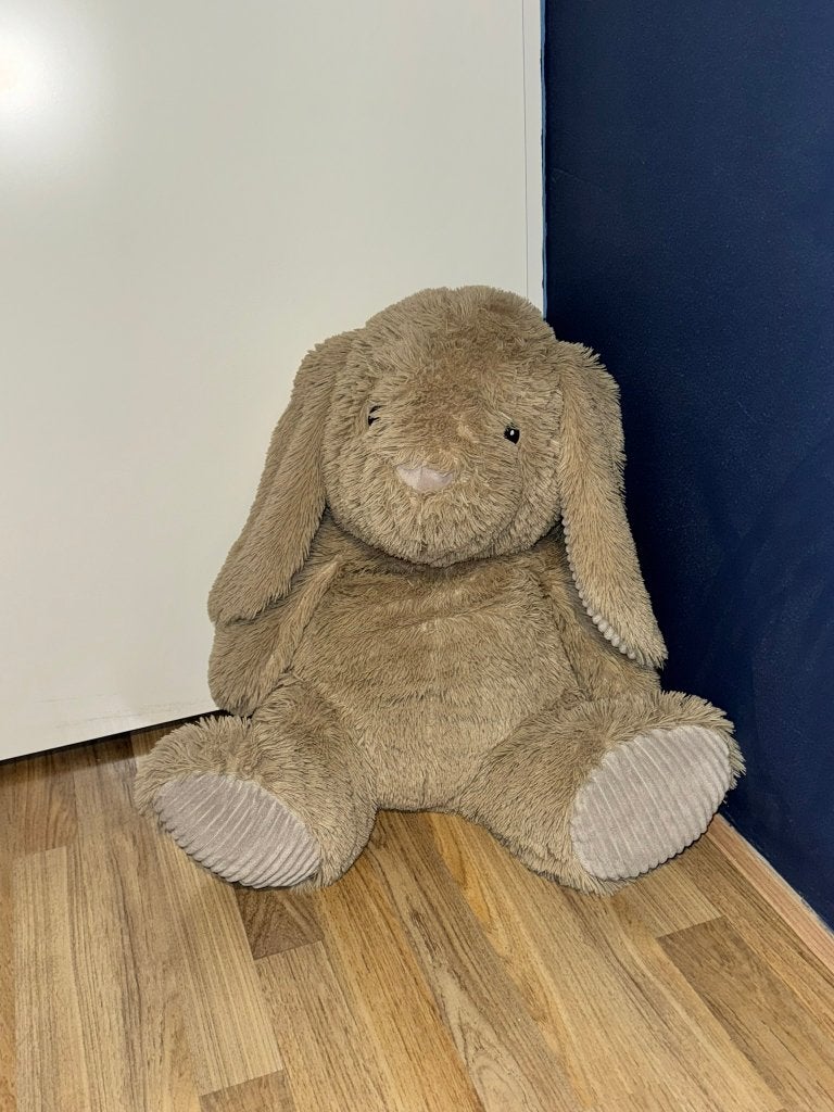 Grote zachte knuffel konijn 58 cm groot pluche, Konijn, Ophalen of Verzenden, Zo goed als nieuw, Middelgroot (20 tot 80 cm)