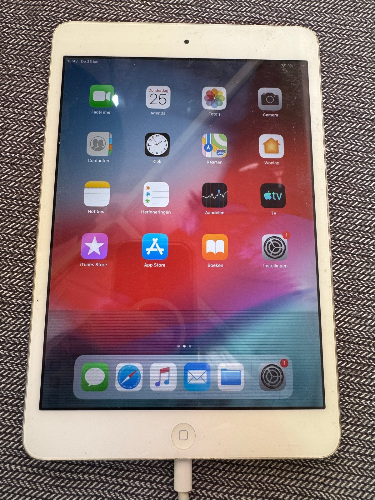 Apple iPad Mini 2 - 16GB - Wi-Fi - Wit, Computers en Software, Apple iPads, Ophalen, Gebruikt, Wit, 7 inch of minder