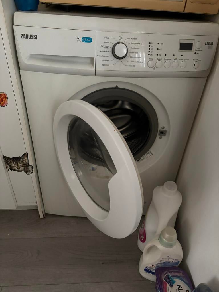 Zanussi Lindo 300 Wasmachine - 7kg, 1400 toeren, Ophalen, Gebruikt, Voorlader, 85 tot 90 cm
