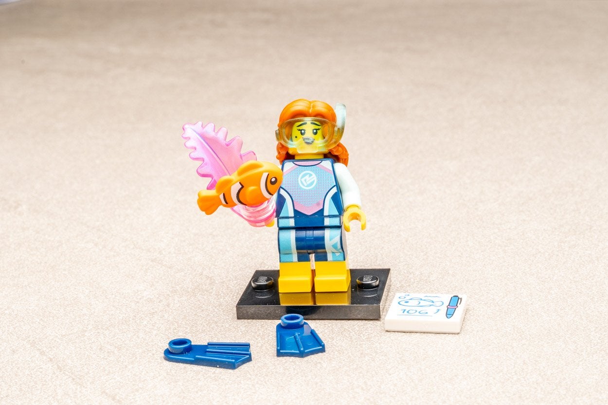 Lego minifigure serie 29 mariene bioloog, Kinderen en Baby's, Speelgoed | Duplo en Lego, Ophalen of Verzenden, Zo goed als nieuw