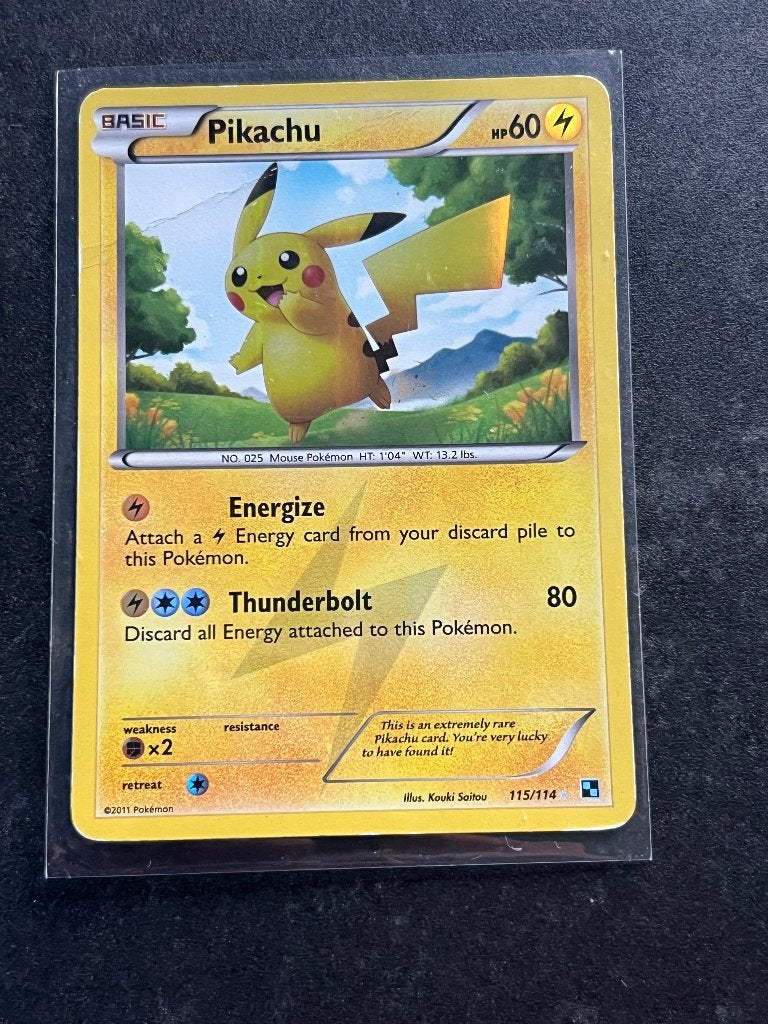 Pikachu secret rare, Ophalen, Gebruikt, Losse kaart