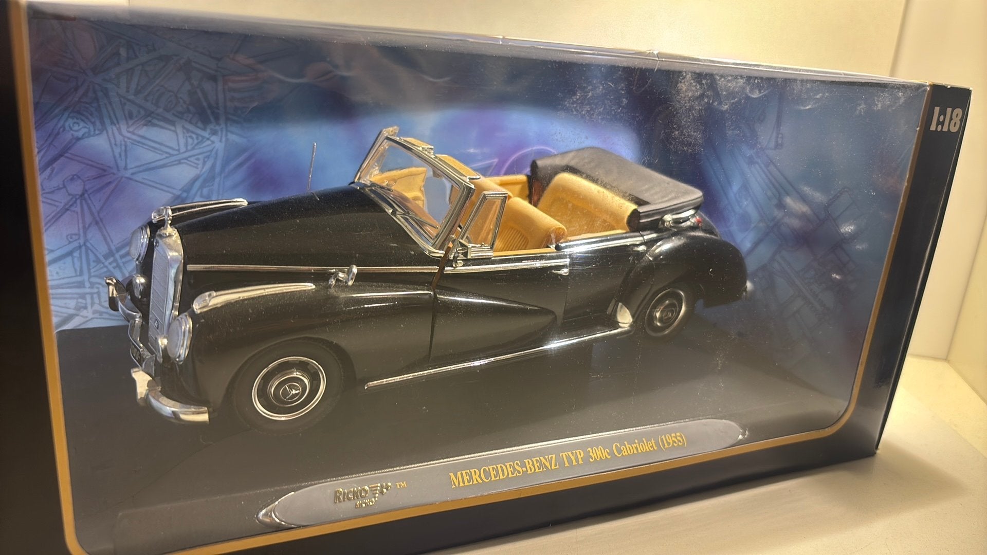 Mercedes benz typ 300c cabriolet 1955 ricko 1.18, Hobby en Vrije tijd, Overige merken, Auto, Ophalen of Verzenden, A