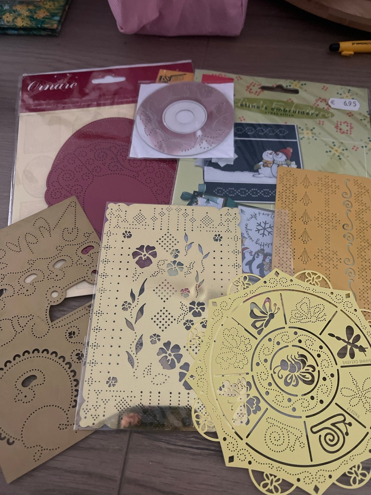Borduursjablonen en -pakketten voor wenskaarten, Ophalen, Handgemaakt, Meerkleurig, Natuur en Bloemen