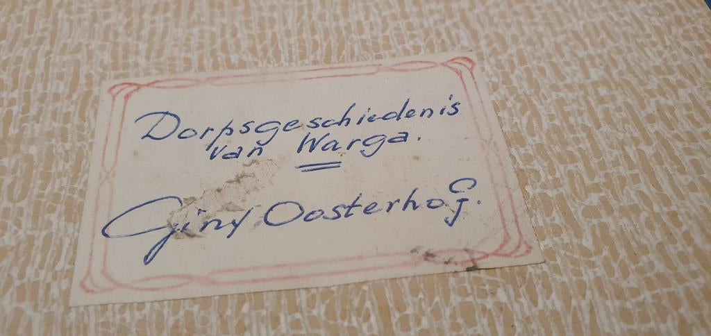 Dorpsgeschiedenis van Warga, Giny Oosterhof (schoolproject), Ophalen of Verzenden, Giny Oosterhof, Warga