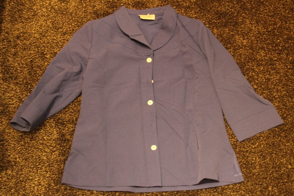 blouse blauw densia, Ophalen of Verzenden, Gedragen, Maat 42/44 (L), Blauw
